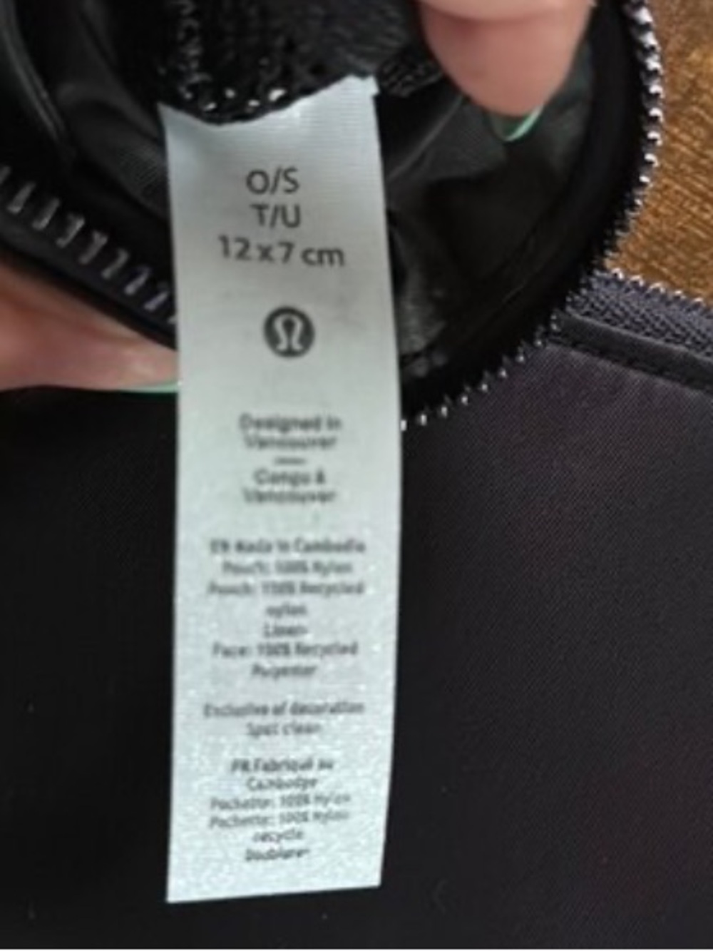 Lululemon athletica Dual Pouch Wristlet black bag purse gym keychain - Picture 3 of 6